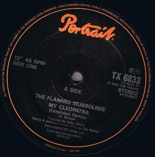 The Flaming Mussolinis : My Cleopatra (12")