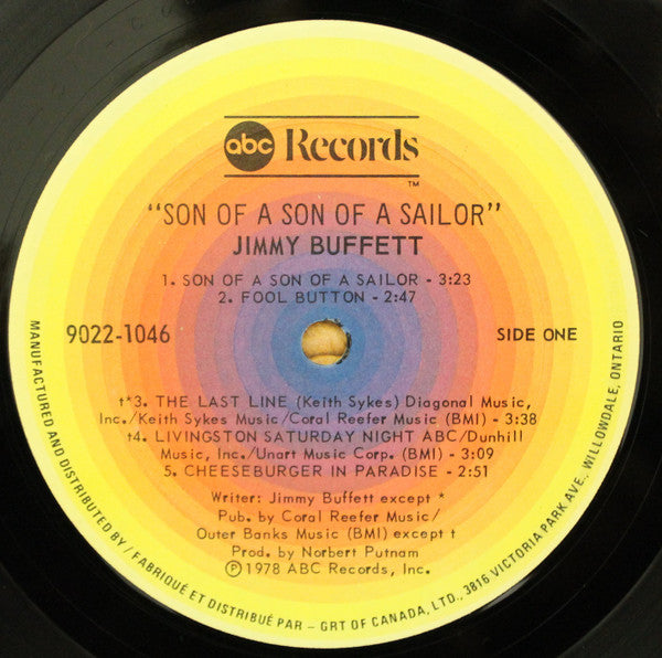 Jimmy Buffett : Son Of A Son Of A Sailor (LP, Album, Yel)