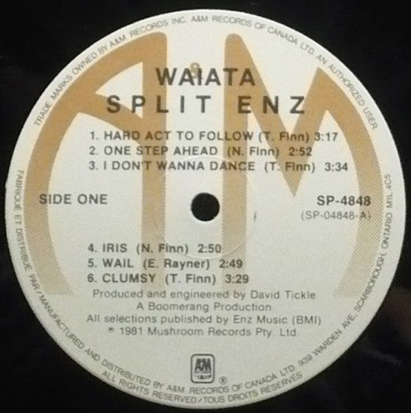 Split Enz : Waiata (LP, Album, Bla)