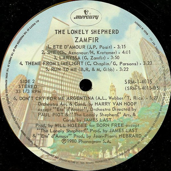 Zamfir* : The Lonely Shepherd (LP)