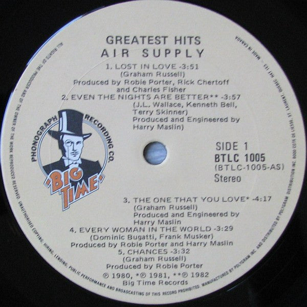 Air Supply : Greatest Hits (LP, Comp)