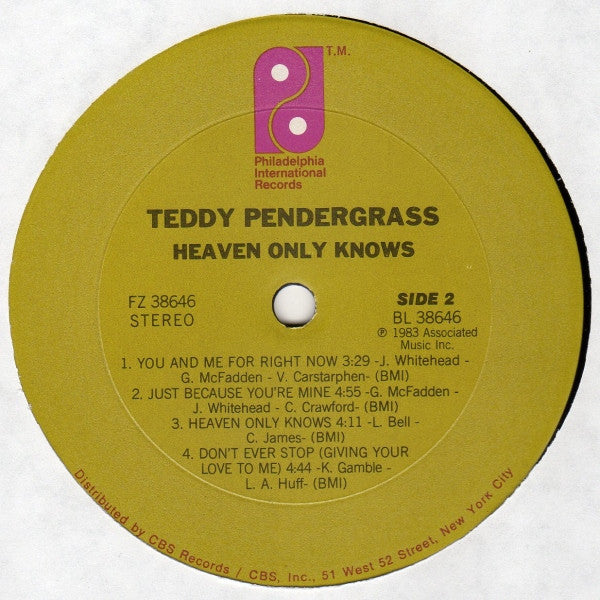 Teddy Pendergrass : Heaven Only Knows (LP, Album)