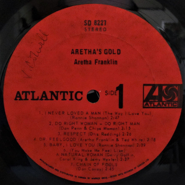 Aretha Franklin : Aretha's Gold (LP, Album, Comp)