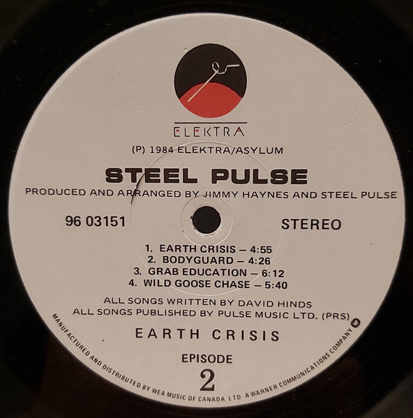 Steel Pulse : Earth Crisis (LP, Album)