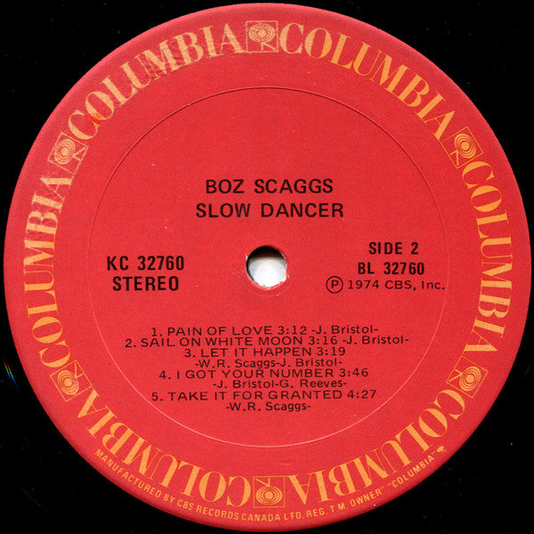 Boz Scaggs : Slow Dancer (LP, Album, RE)