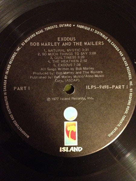 Bob Marley & The Wailers : Exodus (LP, Album)