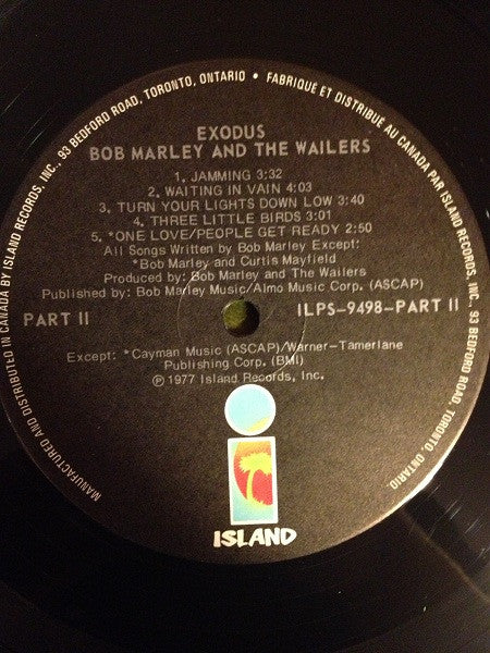 Bob Marley & The Wailers : Exodus (LP, Album)