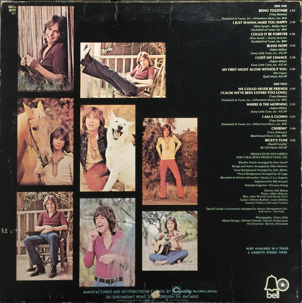 David Cassidy : Cherish (LP, Album)