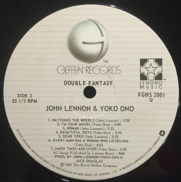 John Lennon & Yoko Ono : Double Fantasy (LP, Album, Qua)