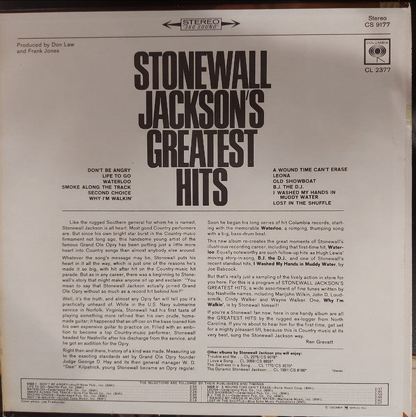 Stonewall Jackson : Greatest Hits (LP, Comp)