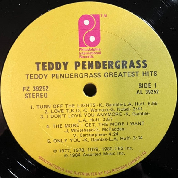 Teddy Pendergrass : Greatest Hits (LP, Comp)