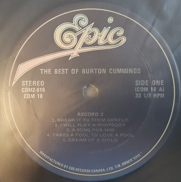 Burton Cummings : The Best Of Burton Cummings (2xLP, Comp, RE)