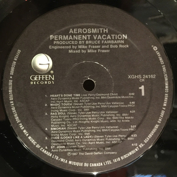 Aerosmith : Permanent Vacation (LP, Album)