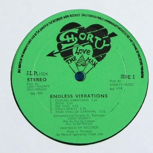 Lord Shorty : Endless Vibrations (LP, Album)