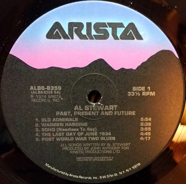 Al Stewart : Past, Present And Future (LP, Album, RE)