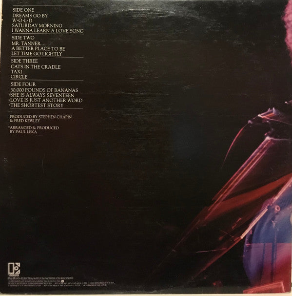 Harry Chapin : Greatest Stories - Live (2xLP, Gat)