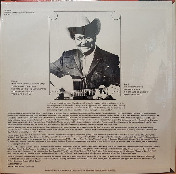 Tex Ritter : High Noon (LP, Comp)
