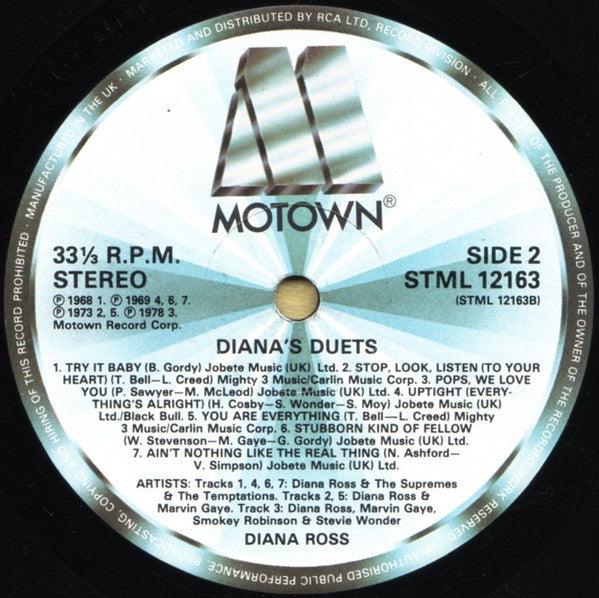 Diana Ross : Diana's Duets (LP, Comp, Ful)