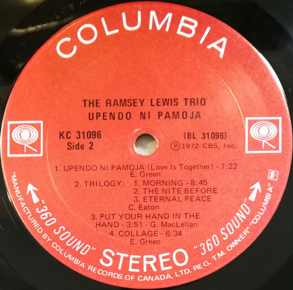 The Ramsey Lewis Trio : Upendo Ni Pamoja (LP, Album)