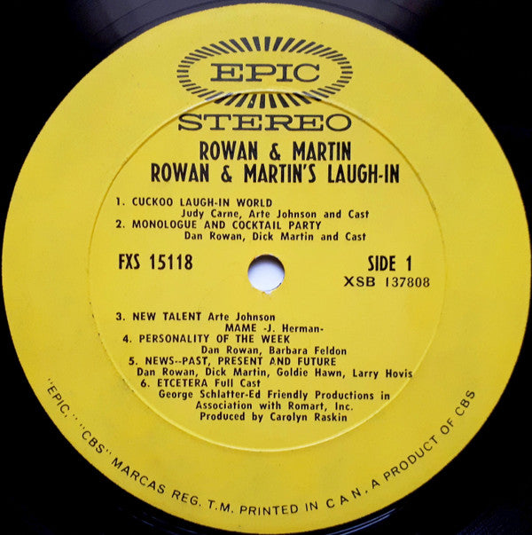 Rowan & Martin : Rowan & Martin's Laugh-In (LP, Album, Die)