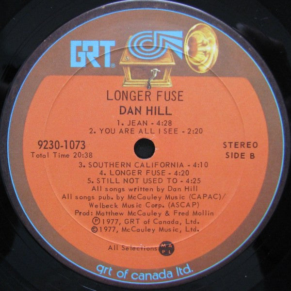 Dan Hill : Longer Fuse (LP, Album, Gat)