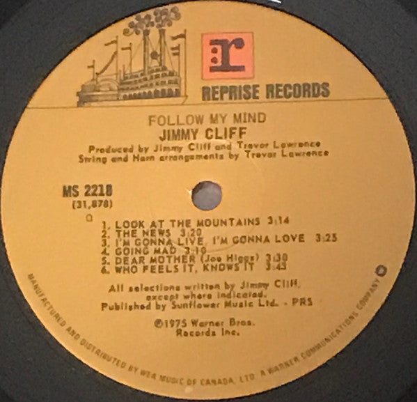 Jimmy Cliff : Follow My Mind  (LP, Album)