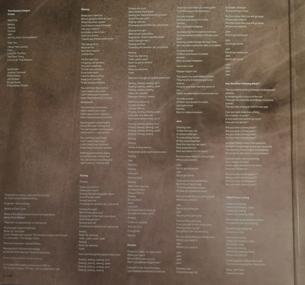 The Human League : Crash (LP, Album, Gat)
