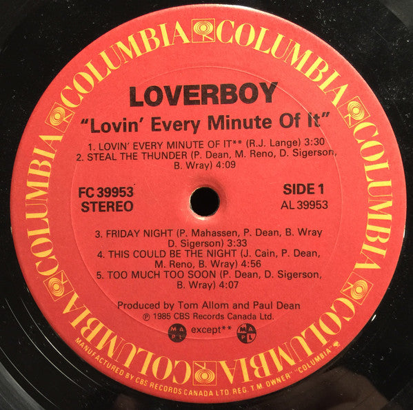 Loverboy : Lovin' Every Minute Of It (LP, Album)