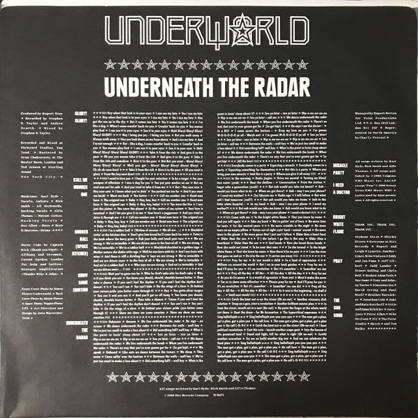 Underworld : Underneath The Radar (LP, Album)