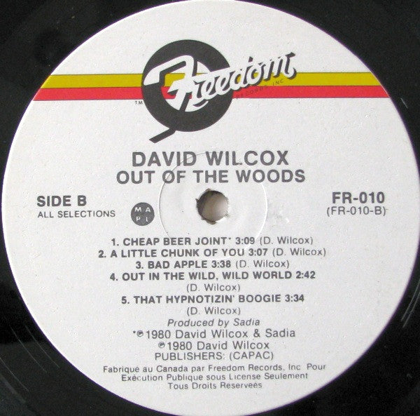 David Wilcox (2) : Out Of The Woods (LP, Album)