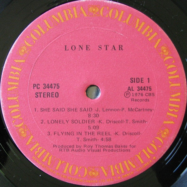 Lone Star (2) : Lone Star (LP, Album)