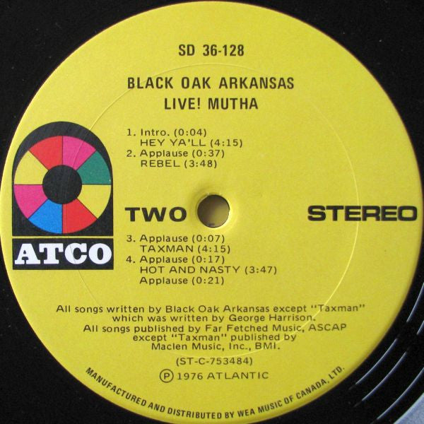 Black Oak Arkansas : Live! Mutha (LP, Album)