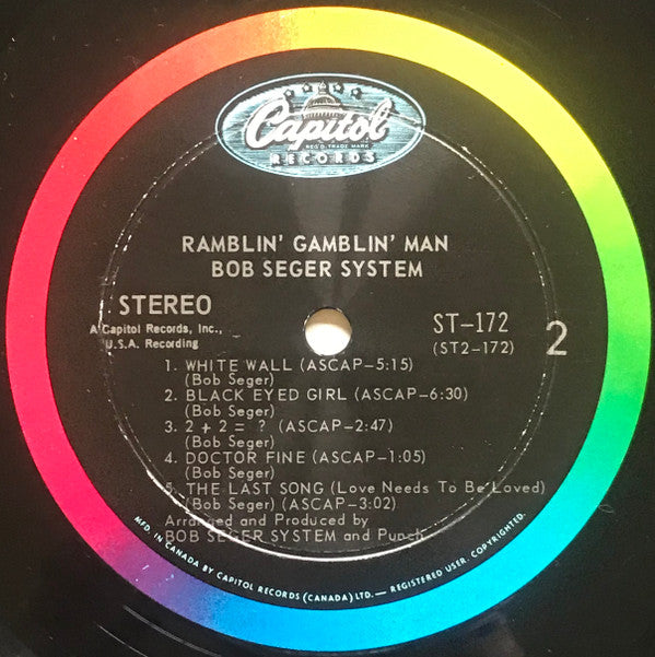 The Bob Seger System* : Ramblin' Gamblin' Man (LP)