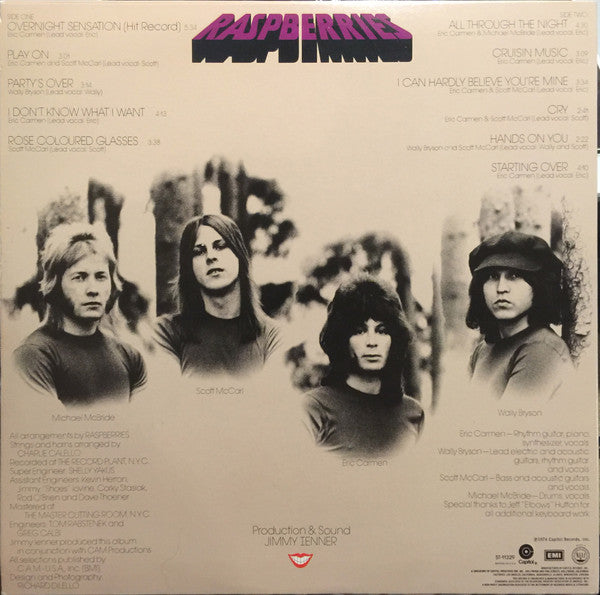 Raspberries : Starting Over (LP, Album, Win)