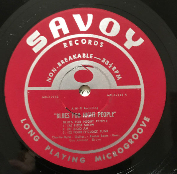 Charlie Byrd : Blues For Night People (LP, Album, Mono)