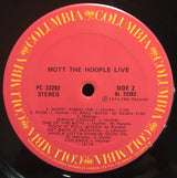 Mott The Hoople : Mott The Hoople Live (LP, Album)