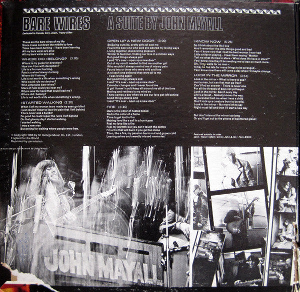 John Mayall & The Bluesbreakers : Bare Wires (LP, Album, Gat)