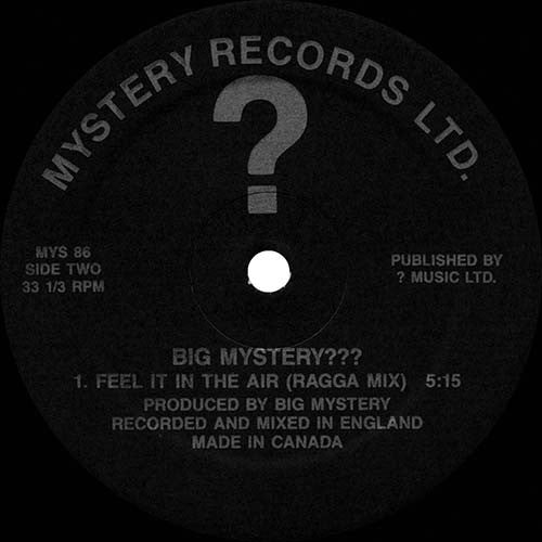 Mystery Productions Inc. : Tainted Cash 91 / Feel It In The Air (Ragga Mix) (12")