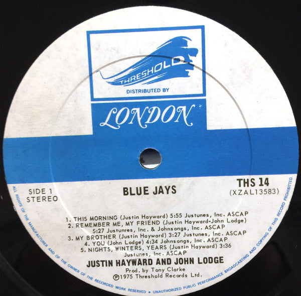 Justin Hayward & John Lodge : Blue Jays (LP, Album)