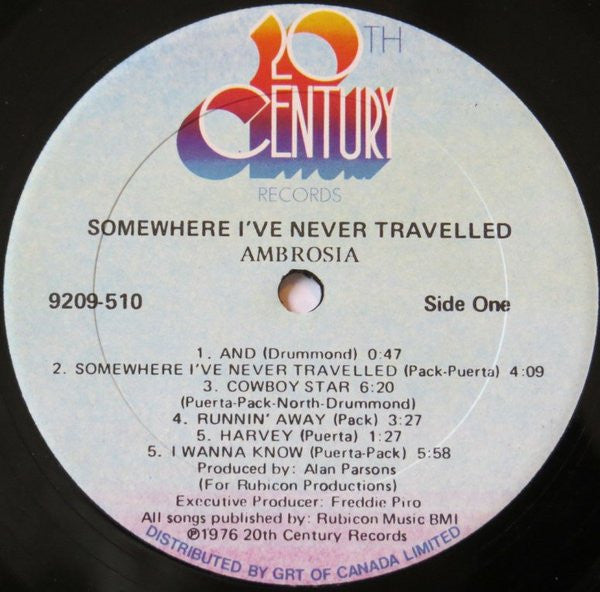 Ambrosia (2) : Somewhere I've Never Travelled (LP, Album)