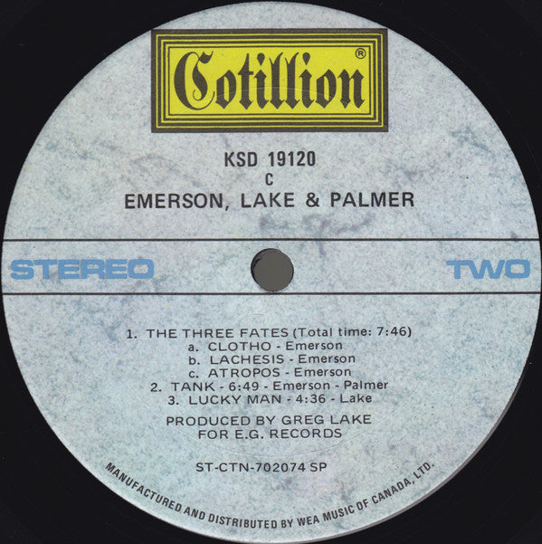 Emerson, Lake & Palmer : Emerson, Lake & Palmer (LP, Album, RE)