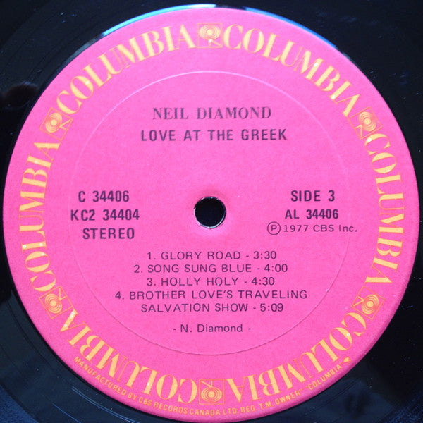 Neil Diamond : Love At The Greek: Recorded Live At The Greek Theatre (2xLP, Album)