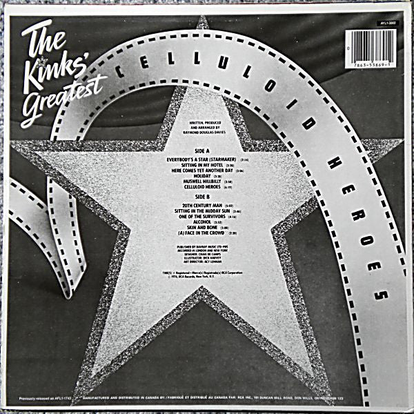 The Kinks : Celluloid Heroes - The Kinks' Greatest (LP, Comp, RE)