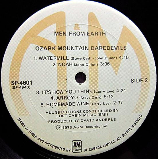 The Ozark Mountain Daredevils : Men From Earth (LP, Album)