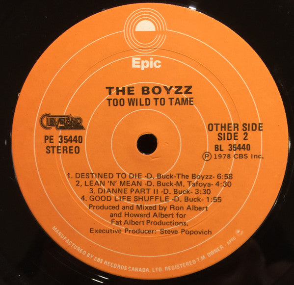 The Boyzz : Too Wild To Tame (LP, Album)