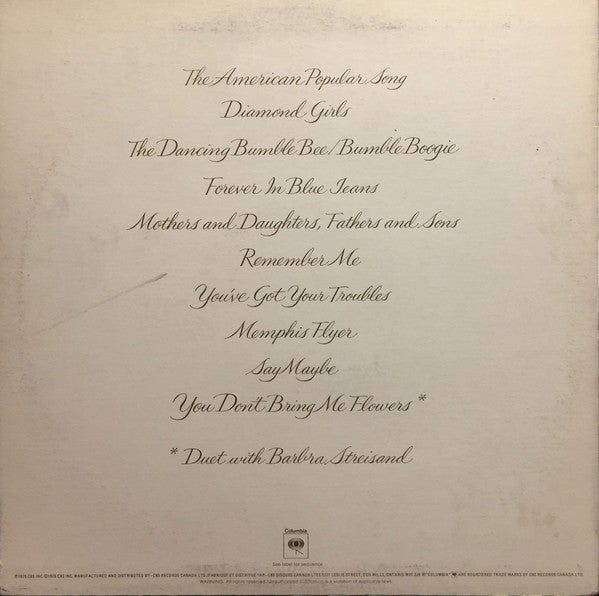 Neil Diamond : You Don't Bring Me Flowers (LP, Album)