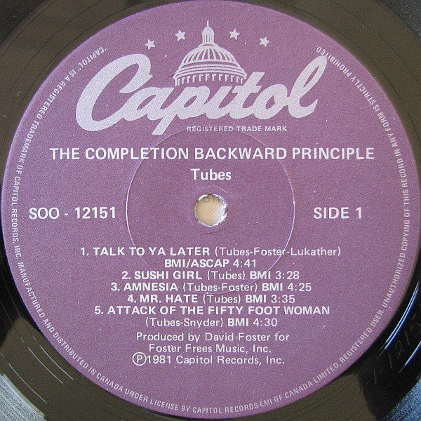 The Tubes : The Completion Backward Principle (LP, Album)