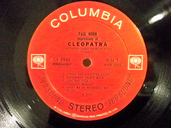 Paul Horn : Impressions Of Cleopatra (LP, Album)