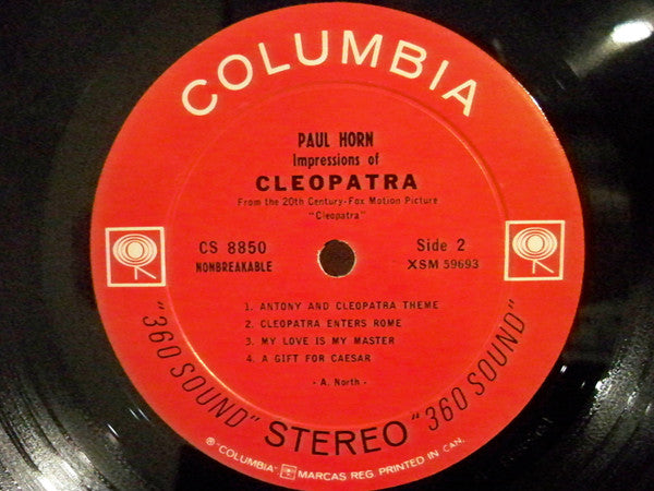 Paul Horn : Impressions Of Cleopatra (LP, Album)