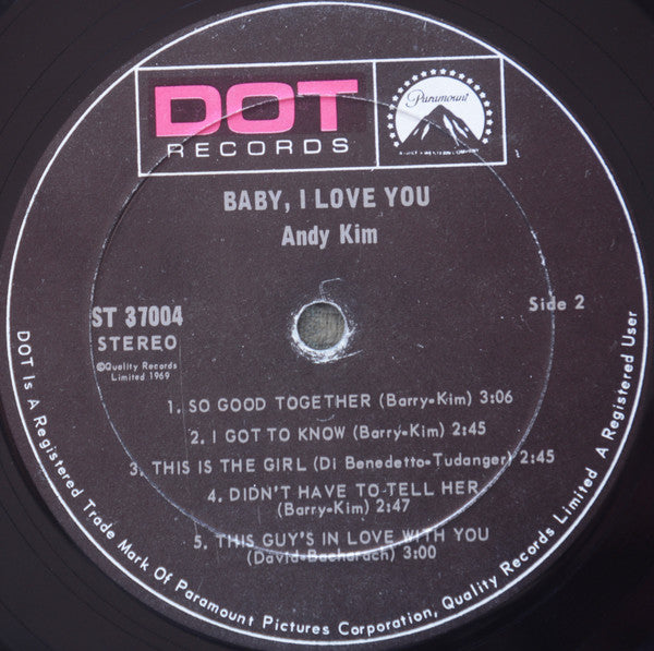 Andy Kim : Baby, I Love You (LP)